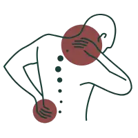 Red basketball with green netting design and white lines.