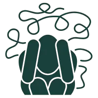 Teal leather turtle wallet chain with intricate stitching and a unique design.